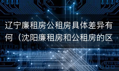 辽宁廉租房公租房具体差异有何（沈阳廉租房和公租房的区别）