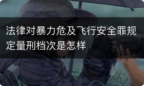 法律对暴力危及飞行安全罪规定量刑档次是怎样