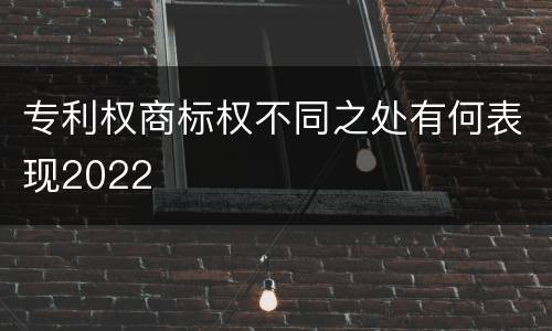 专利权商标权不同之处有何表现2022