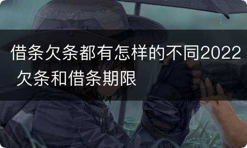 借条欠条都有怎样的不同2022 欠条和借条期限