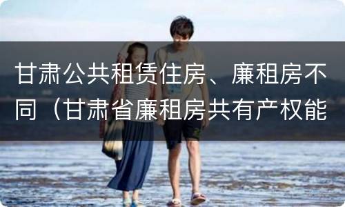 甘肃公共租赁住房、廉租房不同（甘肃省廉租房共有产权能卖吗）
