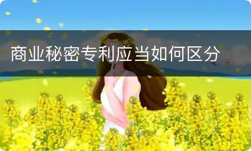 商业秘密专利应当如何区分