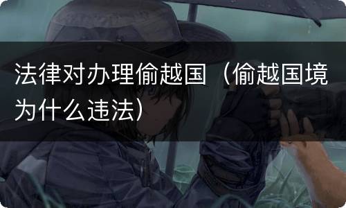 法律对办理偷越国（偷越国境为什么违法）