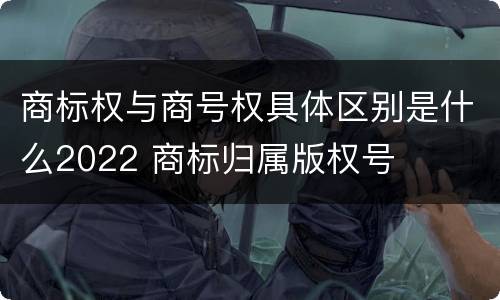 商标权与商号权具体区别是什么2022 商标归属版权号