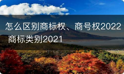 怎么区别商标权、商号权2022 商标类别2021