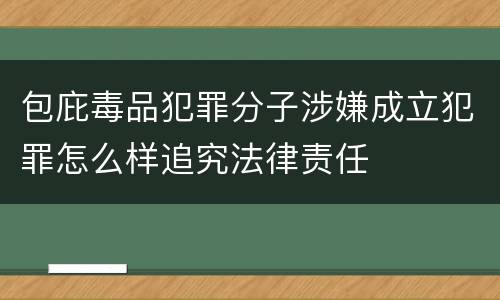 包庇毒品犯罪分子涉嫌成立犯罪怎么样追究法律责任