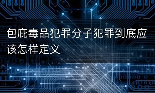 包庇毒品犯罪分子犯罪到底应该怎样定义