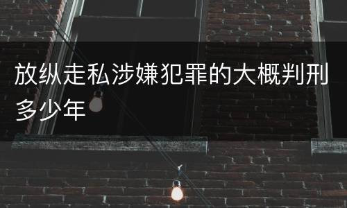 放纵走私涉嫌犯罪的大概判刑多少年