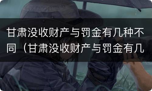 甘肃没收财产与罚金有几种不同（甘肃没收财产与罚金有几种不同处）