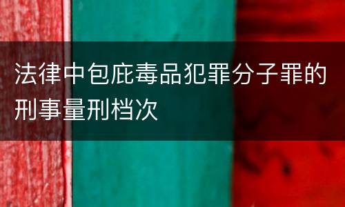 法律中包庇毒品犯罪分子罪的刑事量刑档次