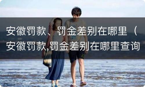 安徽罚款、罚金差别在哪里（安徽罚款,罚金差别在哪里查询）