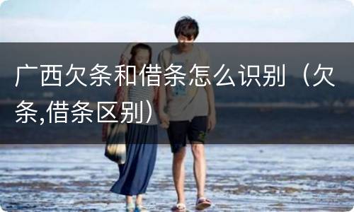 广西欠条和借条怎么识别（欠条,借条区别）