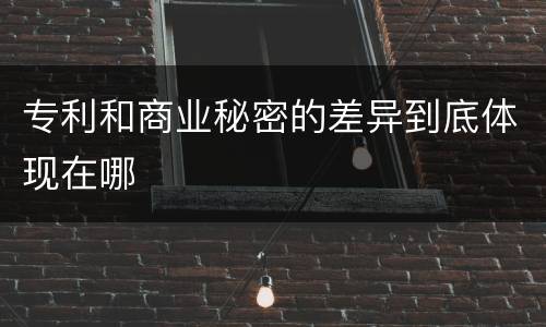 专利和商业秘密的差异到底体现在哪