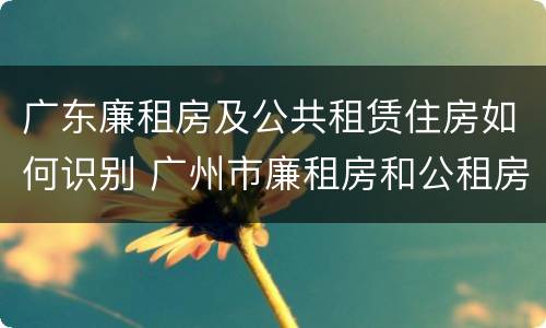 广东廉租房及公共租赁住房如何识别 广州市廉租房和公租房的区别