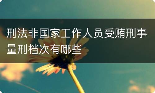 刑法非国家工作人员受贿刑事量刑档次有哪些