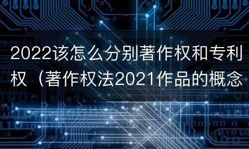 2022该怎么分别著作权和专利权（著作权法2021作品的概念）