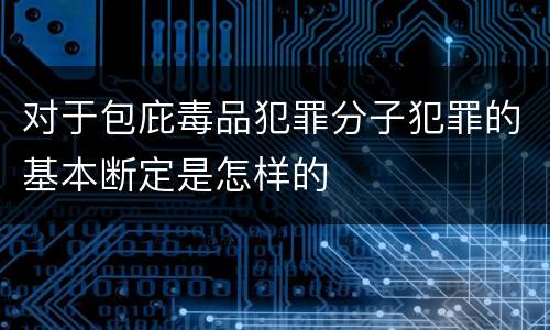 对于包庇毒品犯罪分子犯罪的基本断定是怎样的