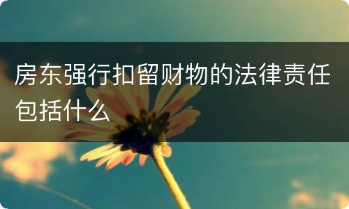 房东强行扣留财物的法律责任包括什么