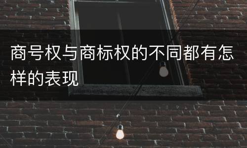 商号权与商标权的不同都有怎样的表现