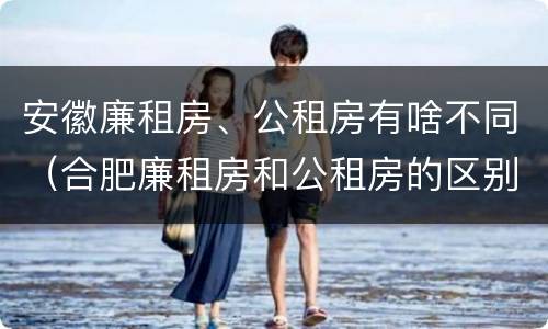 安徽廉租房、公租房有啥不同（合肥廉租房和公租房的区别）