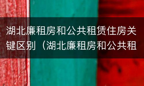 湖北廉租房和公共租赁住房关键区别（湖北廉租房和公共租赁住房关键区别是什么）