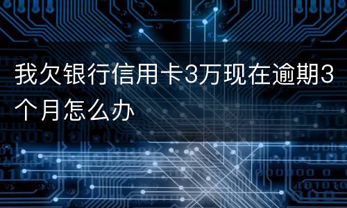 我欠银行信用卡3万现在逾期3个月怎么办