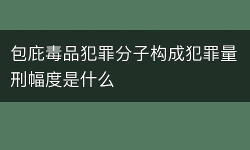 包庇毒品犯罪分子构成犯罪量刑幅度是什么