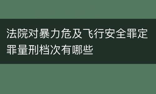 法院对暴力危及飞行安全罪定罪量刑档次有哪些