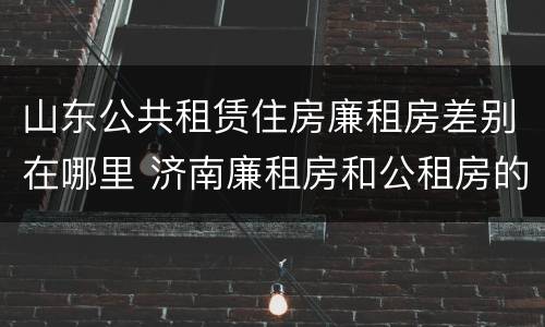 山东公共租赁住房廉租房差别在哪里 济南廉租房和公租房的区别