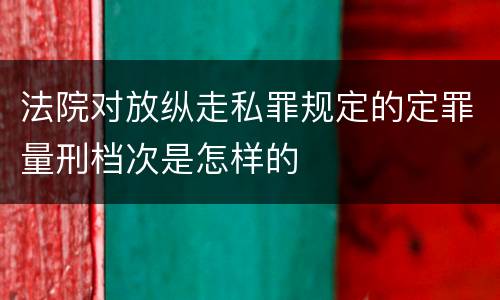 法院对放纵走私罪规定的定罪量刑档次是怎样的