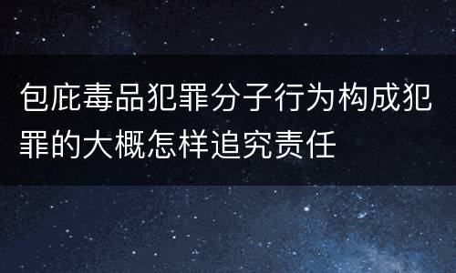 包庇毒品犯罪分子行为构成犯罪的大概怎样追究责任