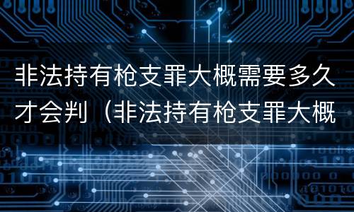 非法持有枪支罪大概需要多久才会判（非法持有枪支罪大概需要多久才会判缓刑）