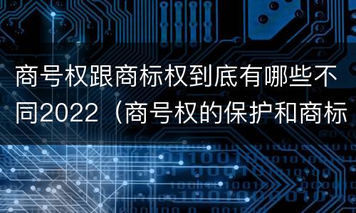 商号权跟商标权到底有哪些不同2022（商号权的保护和商标权的保护一样是全国性范围的）