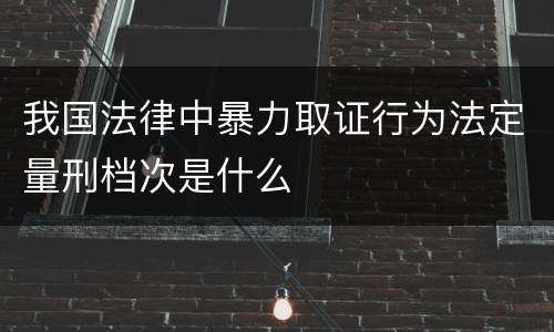 我国法律中暴力取证行为法定量刑档次是什么