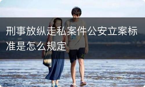 刑事放纵走私案件公安立案标准是怎么规定