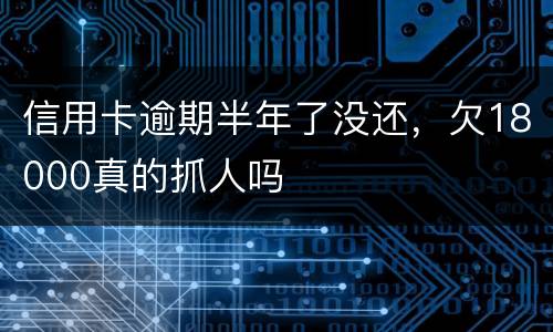 信用卡逾期半年了没还，欠18000真的抓人吗