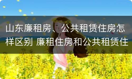 山东廉租房、公共租赁住房怎样区别 廉租住房和公共租赁住房的区别和联系