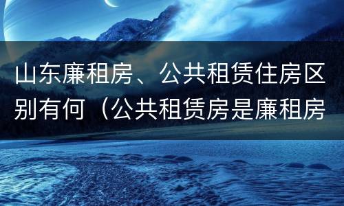 山东廉租房、公共租赁住房区别有何（公共租赁房是廉租房吗）