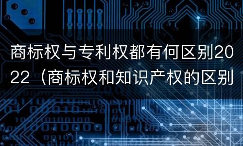商标权与专利权都有何区别2022（商标权和知识产权的区别）
