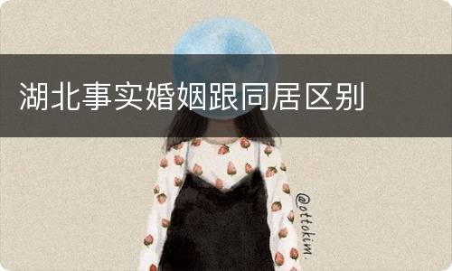 湖北事实婚姻跟同居区别