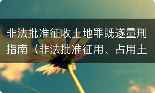 非法批准征收土地罪既遂量刑指南（非法批准征用、占用土地罪）