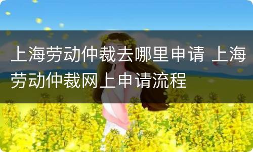 上海劳动仲裁去哪里申请 上海劳动仲裁网上申请流程