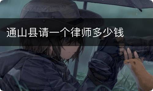 通山县请一个律师多少钱