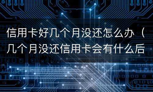 信用卡好几个月没还怎么办（几个月没还信用卡会有什么后果）