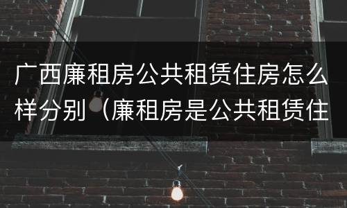 广西廉租房公共租赁住房怎么样分别（廉租房是公共租赁住房吗）