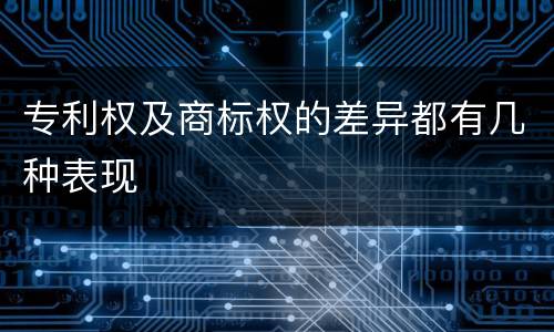 专利权及商标权的差异都有几种表现