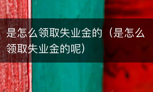 是怎么领取失业金的（是怎么领取失业金的呢）