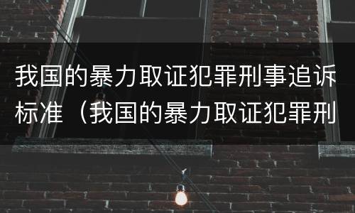 我国的暴力取证犯罪刑事追诉标准（我国的暴力取证犯罪刑事追诉标准是）