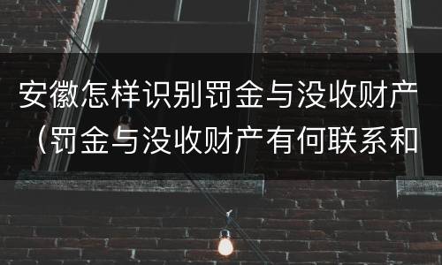 安徽怎样识别罚金与没收财产（罚金与没收财产有何联系和区别?）