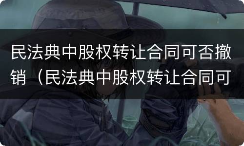 民法典中股权转让合同可否撤销（民法典中股权转让合同可否撤销的规定）